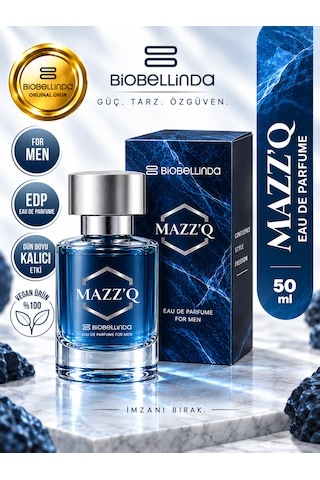Mazz Q Blue Erkek Parfüm Eau De Parfum Çekici Koku 50 Ml Aromatik