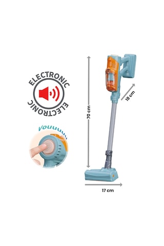 Mini Clean Elektronik Oyuncak Süpürge Sesli 2 Si 1 Arada Çocuk Süpürgesi Eğitici Evcilik Oyuncağı