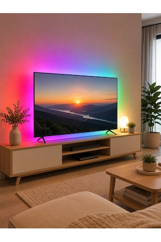 5 Metre Rgb Şerit Led 5050 Smd Uzaktan Kumandalı Renkli Dekoratif Led Aydınlatma Seti
