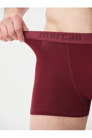 Mercan 3'lü Bordo Modal Boxer