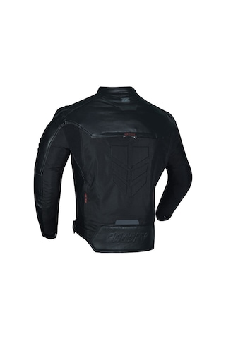 Prosev Falcon Motosiklet Montu 4 Mevsim Maxdura 600-d Dayanıklı Kumaş Deri Motorcu Mont Black