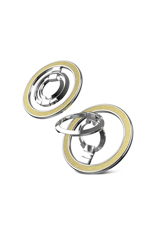 Soulader Manyetik Halka Destekli Akıllı Telefon Standı - 360 Derece Dönebilen Parmak Tutucu Ve Kickstand Özellikli Şık Telefon Aksesuarı Sarı