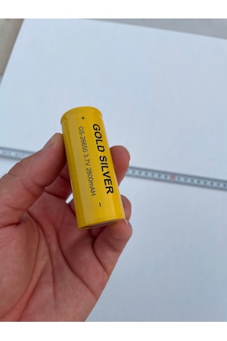 Gs-26650 3.7v 2800mah Li-ion Şarj Edilebilir Pil Gold Silver