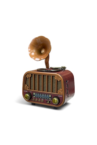 Rt-738a Gramafon Nostalji Radyo,bluetooth Özellikli Eskitme Nostaljik Gramafon Radyo