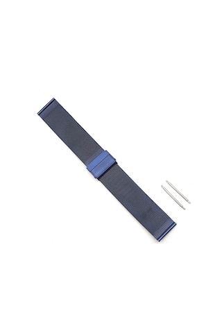 Hasır Kol Saat Kordonu Lacivert Ince Çelik 22 Mm ( Ø 1,5)