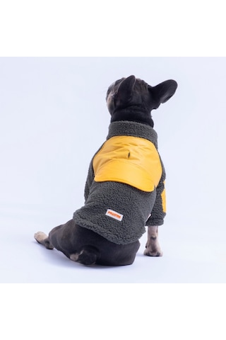 Bergen Outdoor Ceket Kedi Köpek Ceketi Kalın Fermuarlı Kedi Köpek Kıyafeti Kedi Köpek Elbisesi Haki