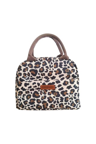 Teltree Büyük Kapasiteli Kaplan Desenli Isı Yalıtımlı Oxford Beşik Çanta - 6-8 Saat Isı/soguk Saklama, Dış Mekan Piknik Ofis Çantası