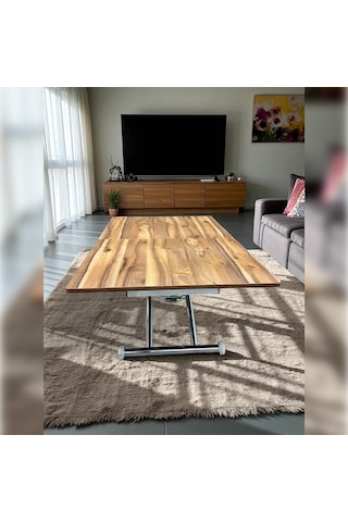 Ortadan Açılır Akıllı Masa Üst Mdf Alt Ayak Krom