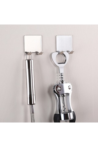 Fosenze Dayanıklı Paslanmaz Çelik Kanca - Güçlü Yapışkanlı 8'li Duvar Askısı, Banyo Ve Kapı İçin Pratik Çözüm Diğer