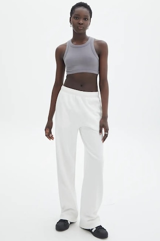 Madmext Beyaz Wide Leg Basic Eşofman Altı Mg1916-beyaz Beyaz