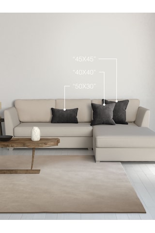 Br Perle Home Daily Series Gri Renk Kırlent Yastık Kılıfı Gri