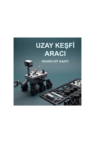 Mars Rover 3d Model Kit Kartı, Kendin Yap Uzay Aracı Puzzle, Koleksiyonluk Masa Süsü, Stem Eğitici Maket Oyuncak, Doğum Günü Hediyesi, Uzay Severlere Özel 14x9 Cm