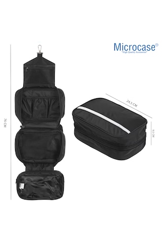 Microcase Makyaj, Seyahat Ve Günlük Kullanım İçin Pratik Asılabilir Katlanır Organizer Çanta - Al5112 Siyah