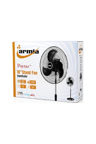 Bay 18 İnç Sanayi Vantilatör 3 Metal Kanat: Çap:56cm - Y: 140cm - 3 Kademe Hız 80w Bx40 Najmaddin