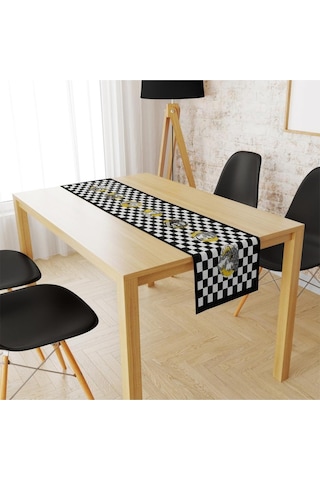 Fabulous People Runner 140x45cm Ünlü Kişiler, Ince Keten, Uluslararası Yıkama Ve Solmama Sertifikası Çok Renkli