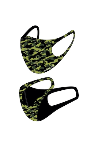 BLACKSPADE Çocuk Koruyucu Maske Yeşil Kamo S2