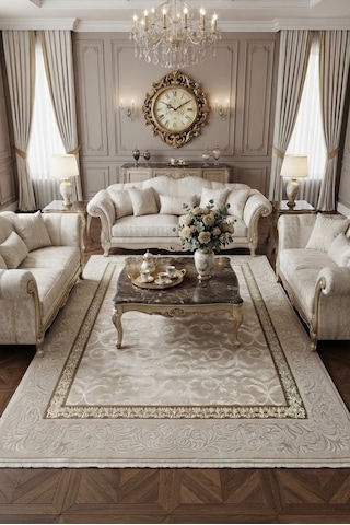 Dilek Halı İstinye 2954a Krem Salon Halısı 1krem