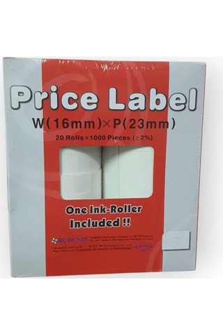 Motex Yazı Makinesi Etiketi Motex-6600 1000'li X 20 Paket 50