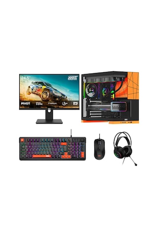 Dragos DRX8708 R7-9800X3D 32 GB 1 TB NVMe 12 GB RTX5070 24.5" Free Dos Masaüstü Oyuncu Bilgisayarı