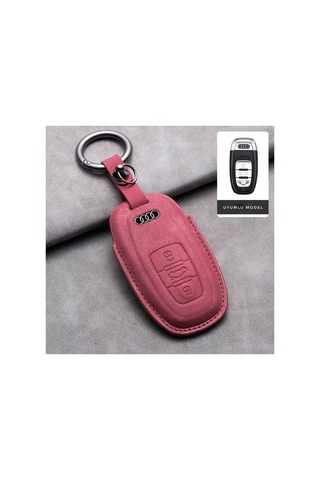 Audi A4 A5 A6l A5 A6l A7 A8 Q5 3 Buton Smart Kumanda Kılıfı Premium Süet Deri