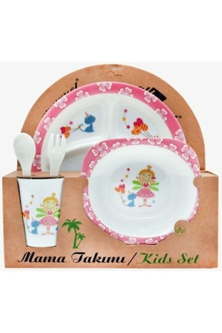 Bebek Mama Tabağı 5 Parça Set Çok Renkli