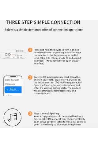 Fortunelane 5.1 Bluetooth Alıcı Verici - Aux/rca Çift Çıkışlı, Usb/tf Kart Oynatma, 8 Saat Pil Ömrü İle Kablosuz Ses Dönüştürücü,