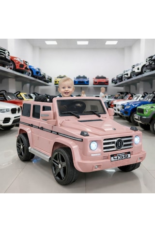 439 Bhu12 Akülü Jeep Araba 12v Brabus Mercedes Uzaktan Kumandalı Babyhope Akülü Araba Pembe
