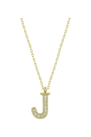 Casera's Gümüş Gold J Harfi Kadın Kolye Csr2184223 Gümüş