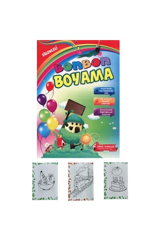 Boyama Kitabı Kalın 1 Adet 3-6 Yaşa Uygun Boyama Kitabı 64 Sayfa Çek Kopar Boya Bonbon Boyama Okul Öncesi Kreş Anasınıfı