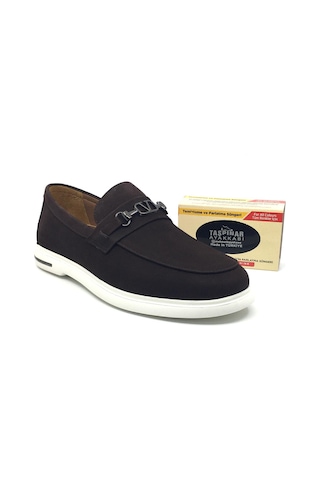 Lisan Sohes Lisans Shoes 245 %100 Hakiki Deri Erkek Günlük Ortopedik Rahat Yazlık Casual Ayakkabı Yeni Sezon 40-44 Kahverengi Nubuk