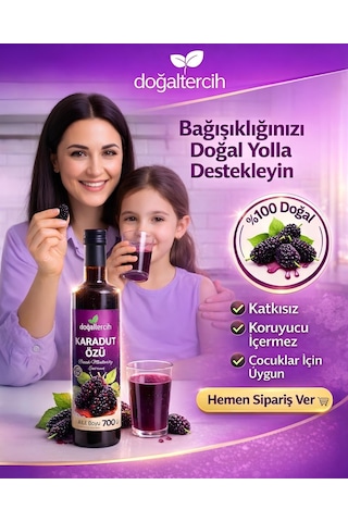 Doğaltercih Soğuk Sıkım Karadut Özü Black Mulberry Extract 700g