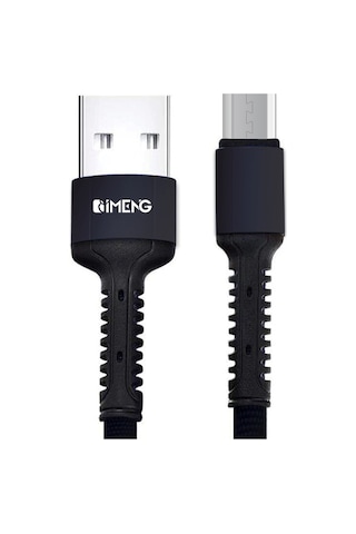 İmeng ML810 3 A Usb A To Micro Pro Braided Örgülü Data Ve Hızlı Şarj Kablosu Siyah