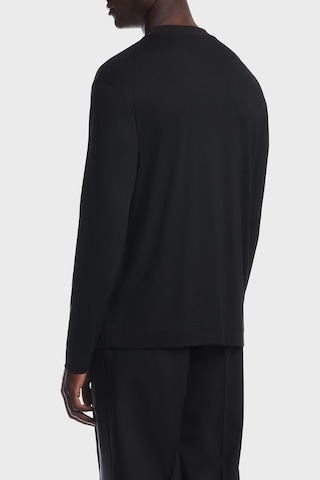Emporio Armani İpek Karışımlı Bisiklet Yaka Uzun Kollu T Shirt Erkek T Shirt Em006771 Af13721 Uc001 Siyah