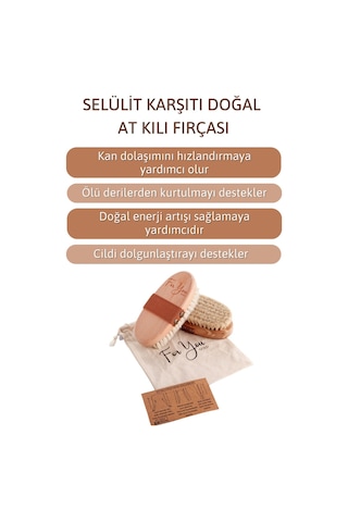 Selülit Karşıtı Doğal At Kılı Selülit Fırçası