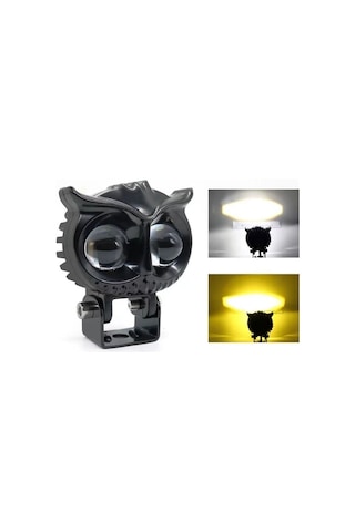 Astra Led 2 Adet Baykuş Led Sis Farı Çakarlı 4 Fonksiyon Çift Renk Sarı-beyaz Moto-offroad-suv-iş Makinesi