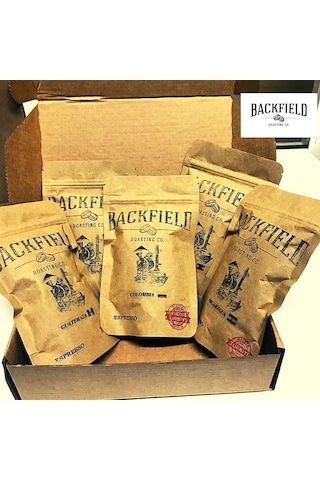 Backfield Roasting Co. Colombia + Nicaragua + Guatemala +  Ethiopia + Brezilya Filtre Kahve Deneme Paketi 5 x 85 G