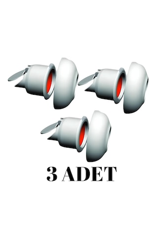 3 Adet Koku Yok Çekvalfli Adaptör Lavabo Gideri Koku Önleyici