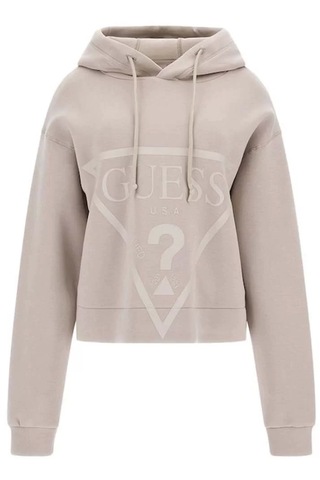 Guess Kadın Üçgen Logolu Scuba Sweatshi Rt Gri