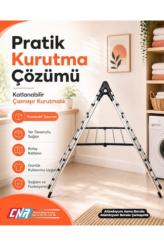 CNR Alüminyum Çamaşır Kurutmalık Askısı Samira Full Alüminyum Çamaşırlık -