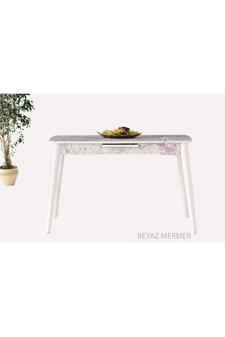 Ortadan Açılabilir Mdf Yemek Masası, Mutfak Masası 70x120 Cm 001