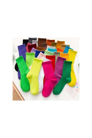 Worthy Socks 6'lı Unisex Çok Renkli Kolej Tenis Spor Çorap Seti
