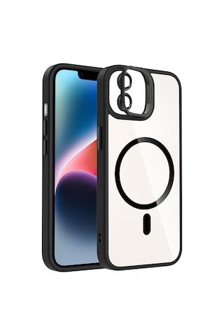 Joko Apple Uyumlu iPhone 11 Remim Lensli Magsafe Standlı Kapak - Siyah Siyah