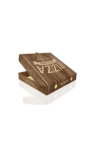 Baskılı Pizza Kutusu 24x24x4 Cm 100 Adet