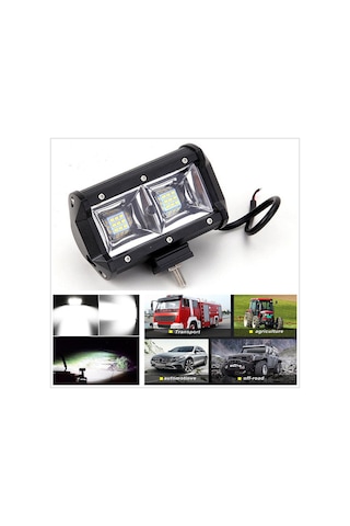18 Ledli 54W Metal Kasalı Off Road Gündüz Yayıcı Sis Lambası 12V