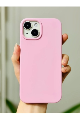 İphone 13/14 Uyumlu Lansman Kılıf Leke Kir Su Tutmayan Yüzey İçi Kadife Mükemmel Hissiyat Pembe