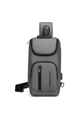 Erkekler İçin Şık Ve Fonksiyonel Tek Omuz Askılı Sırt Çantası Büyük Kapasiteli Oxford Kumaş Messenger Çanta İş Ve Günlük Kullanım İçin Pratik Erkek Çantası Gri