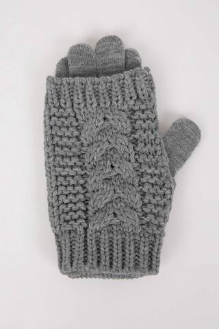 Defacto Kadın 2'Li Örgü Eldiven R8591AZ24WNGR2 Gri