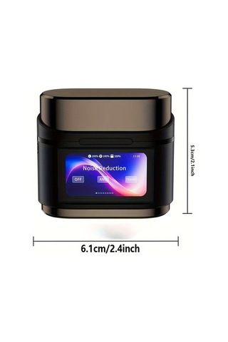 Tongxida Tozohashzhe Siyah Akıllı Çeviri Kulaklık 144 Dil Lcd Ekran Uzun Pil Ömrü Usb C Şarj