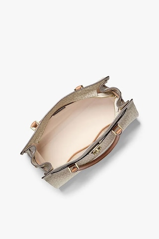Michael Kors Kadın Borsa A Mano Monogram Desenli Çanta - Krem/kahve Vanilla - Acrn