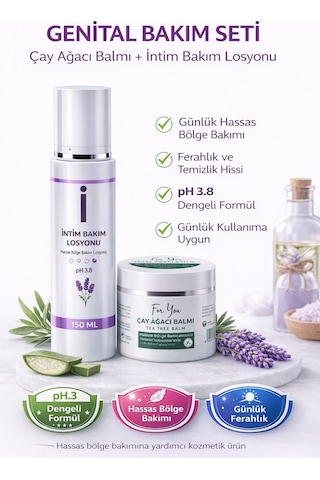 Intim Genital Bölge Akıntı, Ve Koku Gidermeye Yardımcı Losyon + Çay Ağacı Balmı